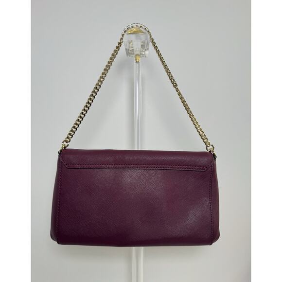 Kate Spade Laurel Way Greer Crossbody Bag in Deep Plum Saffiano - Picture 6 of 14